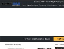 Tablet Screenshot of draftdayhockey.com